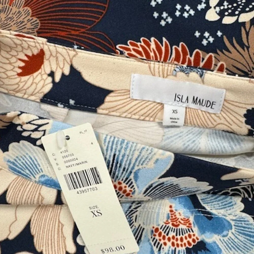 NWT Anthropologie Floral Print Pencil Skirt by ISLA MAUDE - Picture 7 of 7